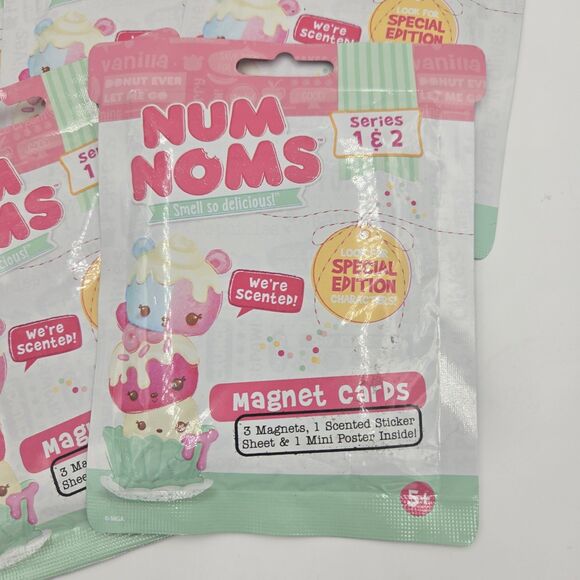 NUM NOMS MAGNET CARDS BLIND BAG SERIES 1 & 2 SPECIAL EDITION LOT OF 5 NEW SEALED - Picture 2 of 5
